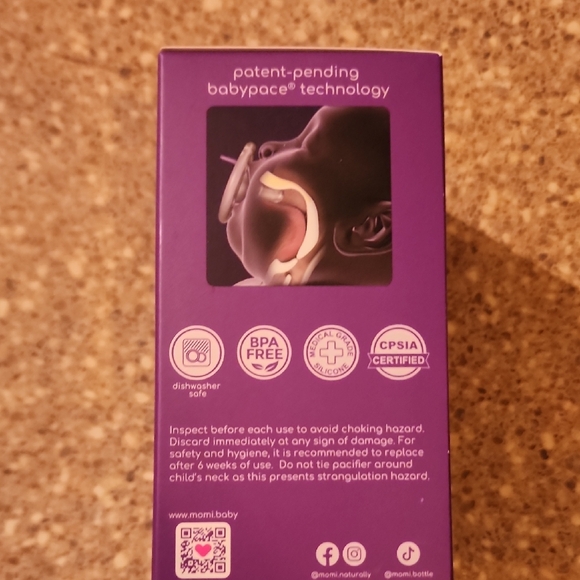 Babypace Pacifier - Purple and Pistachio - Picture 4 of 6